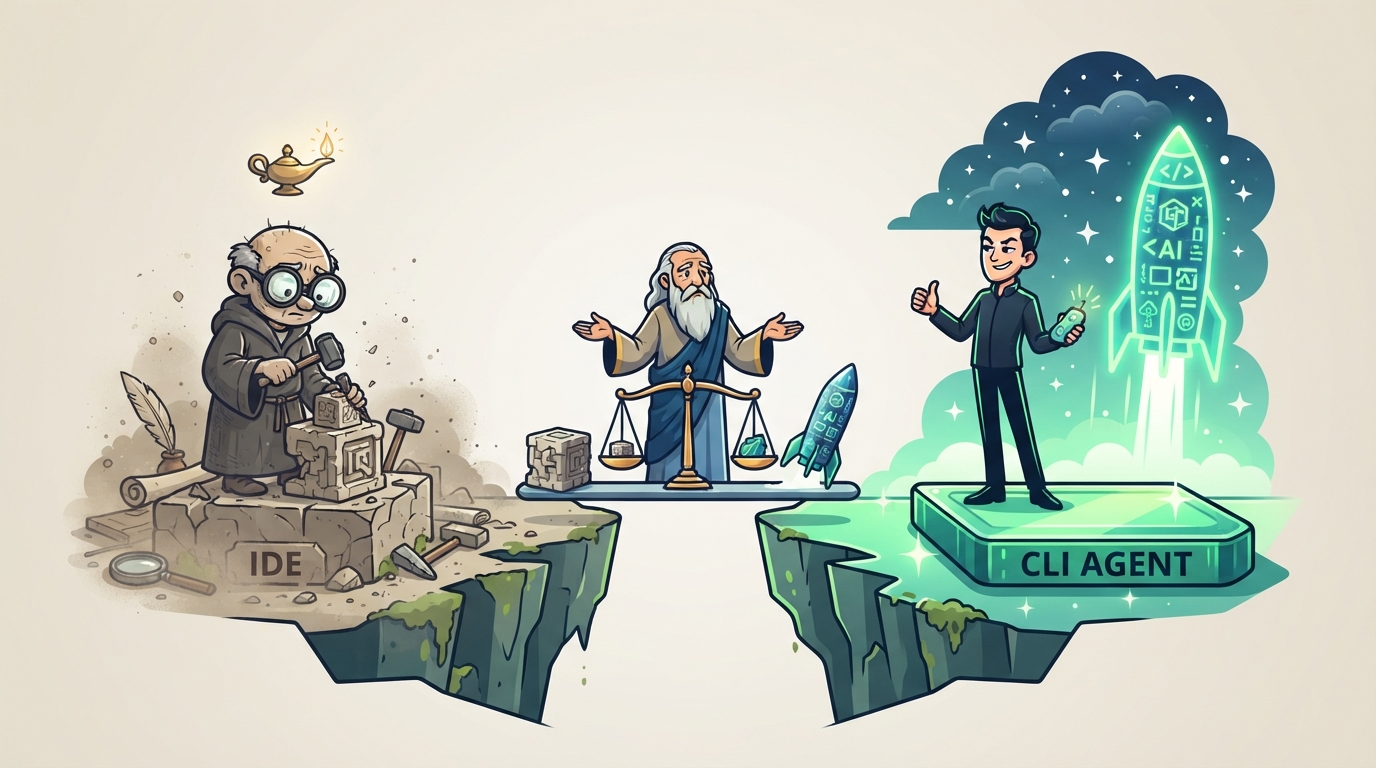 Those using CLI Agents have started to look down on those using IDEs